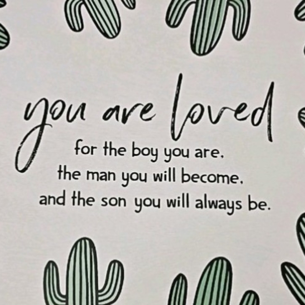 You Are Loved Framed Sign with Green Cactus Design - Picture 2 of 3